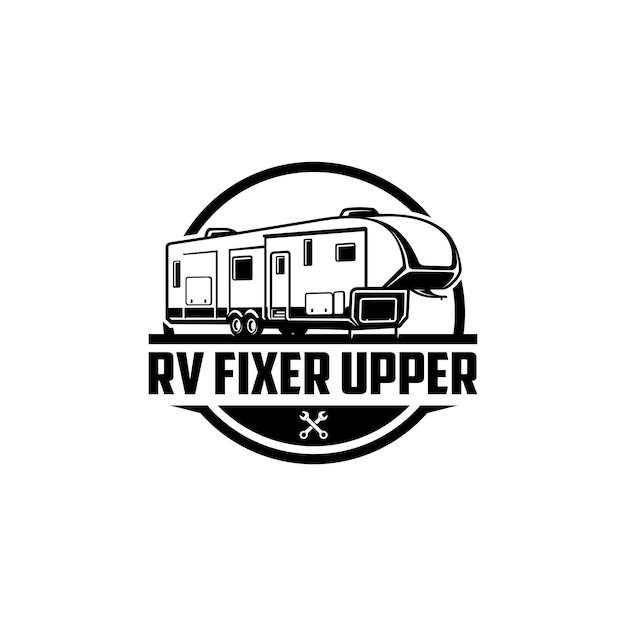 Rv-anhänger-service-logo-vektor