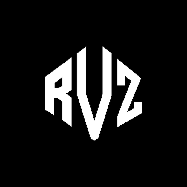 Rvz-letter-logo-design mit polygon-form rvz-polygon- und würfelform-logosign rvz-hexagon-vektor-logo -vorlage weiße und schwarze farben rvz-monogramm-geschäfts- und immobilien-logo