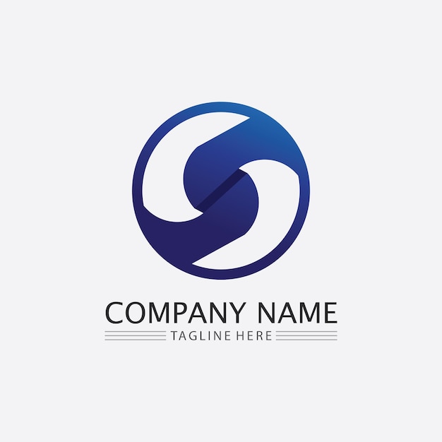 S-schriftart und buchstabenlogo business corporate s-buchstaben-logo-designvektor