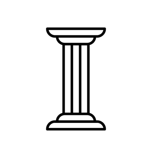 Säulen-Ikonen Set Griechische und römische Justiz-Säule Vektor-Symbol in einem schwarzen gefüllten und umrissenen Stil Gesetz Marmorskulptur Zeichen