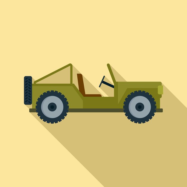 Vektor safari-jeep-symbol flache illustration eines safari-jeep-vektorsymbols für webdesign