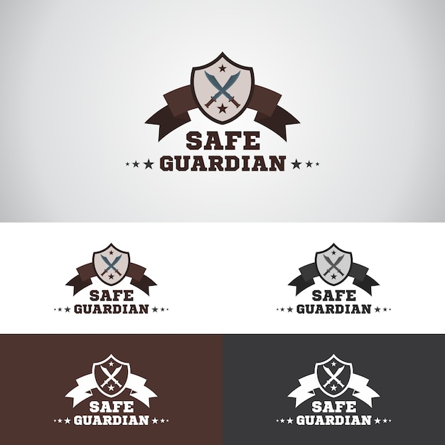 Vektor safe guardian logo entwurfsvorlage