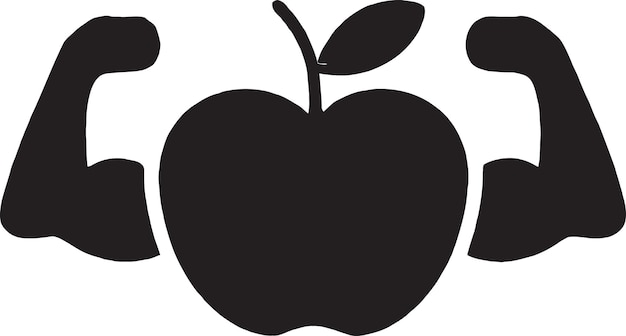 Saftige leckereien, ikonischer apfel-frucht-symbol-vektor