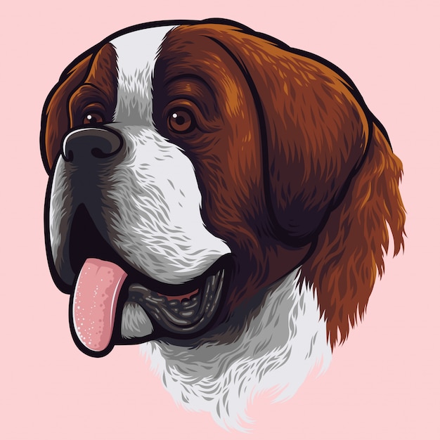 Saint Bernard Hundeporträt