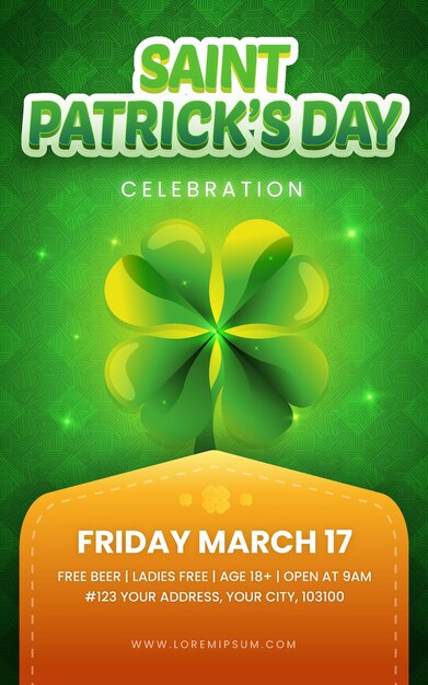 Vektor saint patrick's day template partyeinladung