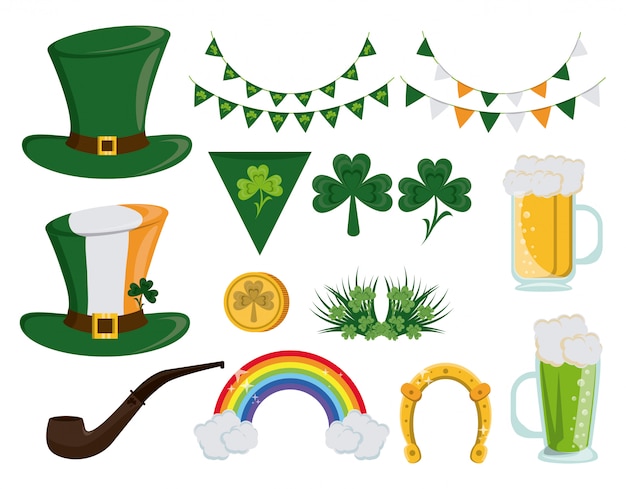 Saint patricks day icons