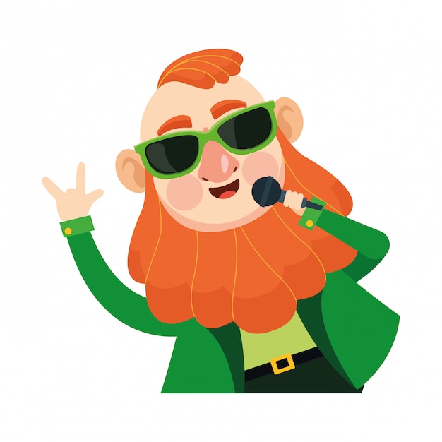 Saint patricks elf cartoon