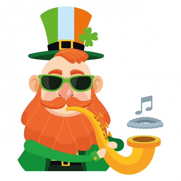 Vektor saint patricks elf cartoon