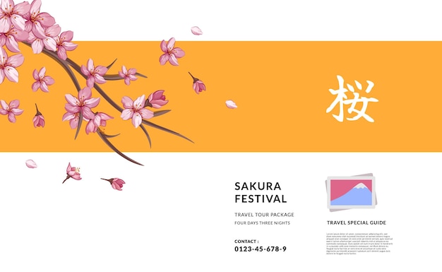 Sakura-blume kirschblüte natürlich japan asiatische reise auslandsreise poster banner grußkarte text übersetzung kirschblüte blume