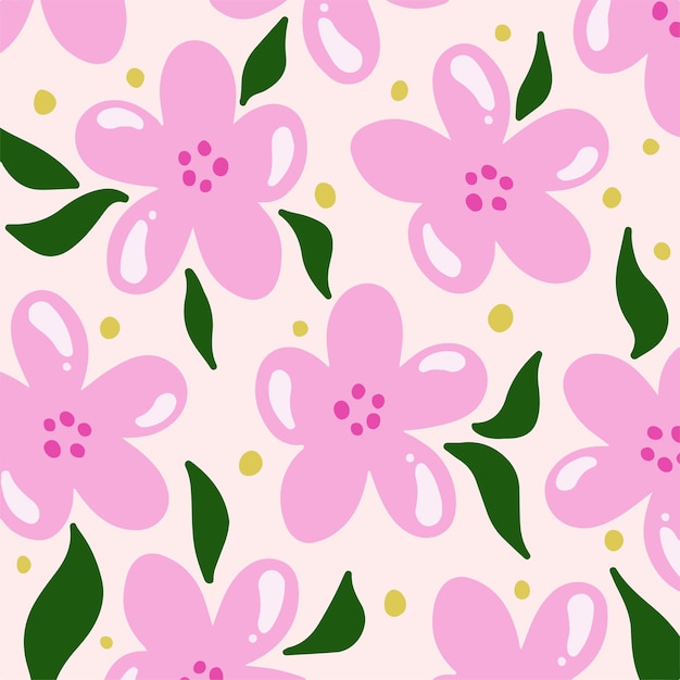 Sakura-blumen-muster-hintergrund blumen-vektor-illustration