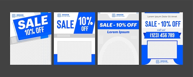 Sale promo banner sale flyer einfache social media post designs