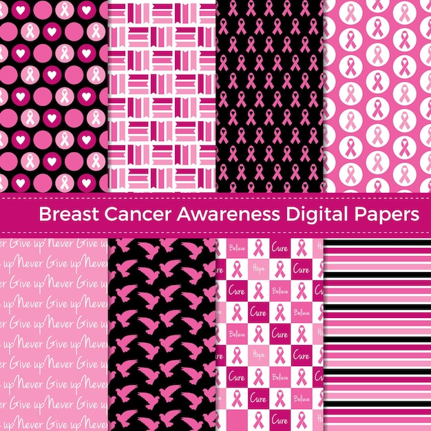 Vektor sammelalbum-papierpaket für brustkrebs-bewusstsein