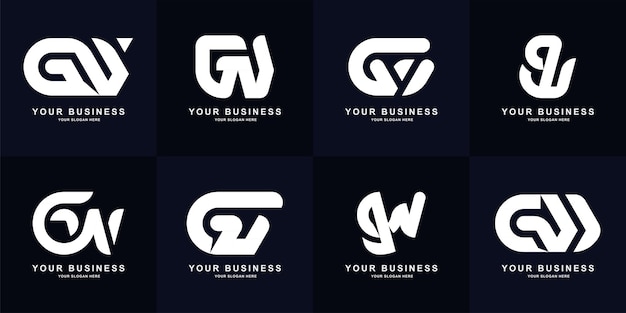 Sammelbrief gw oder wg-monogramm-logo-design