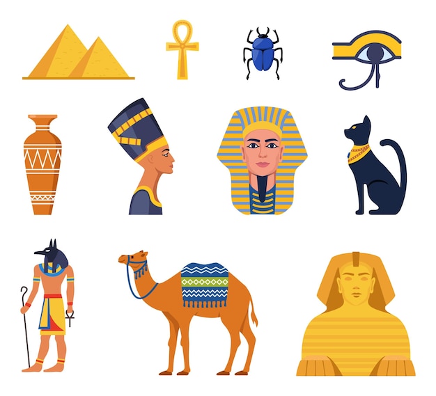 Sammlung aus dem alten Ägypten Götter, Gottheiten und mythologische Kreaturen aus dem ägyptischen