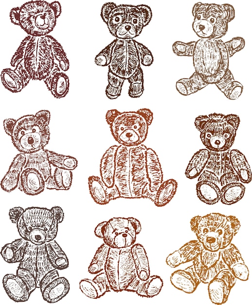 Sammlung der Teddybären