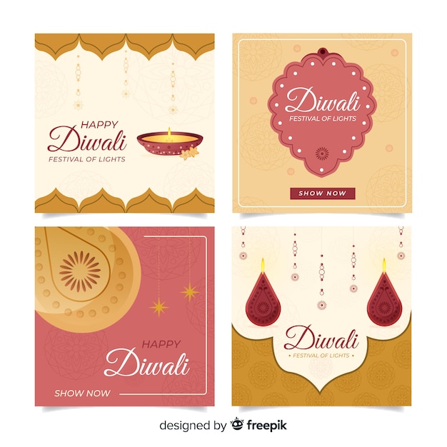 Sammlung des diwali instagram beitrags