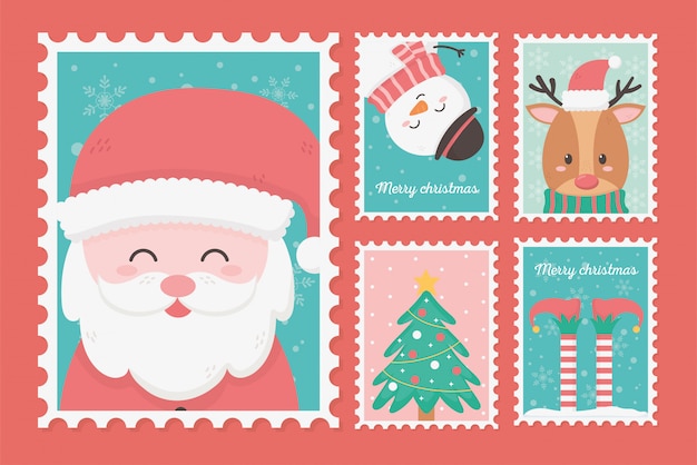 Sammlung feier frohe weihnachten briefmarken
