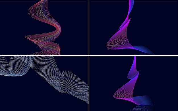 Sammlung geometrische minimale Linien Mustersatz