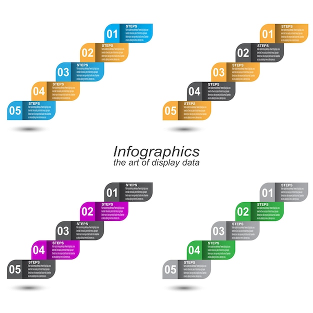 Sammlung infografik-vorlage für moderne datenvisualisierung und ranking und statistiken