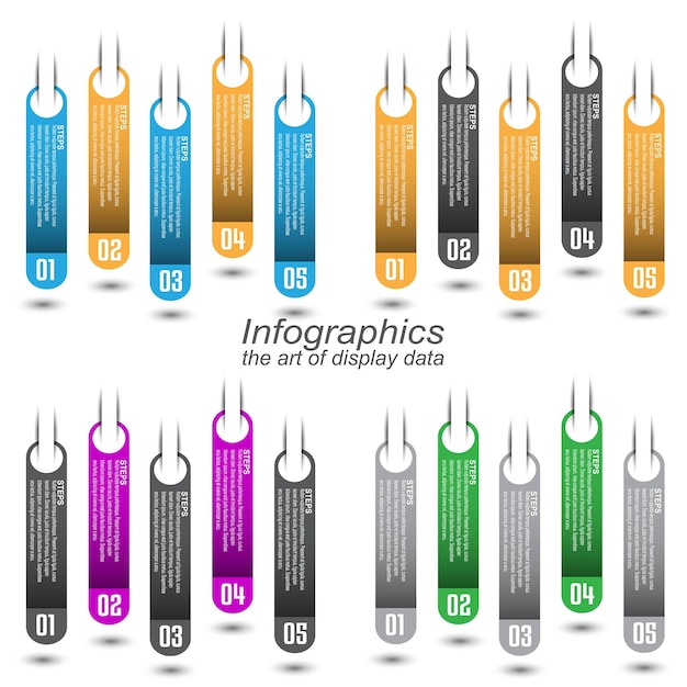 Sammlung infografik-vorlage für moderne datenvisualisierung und ranking