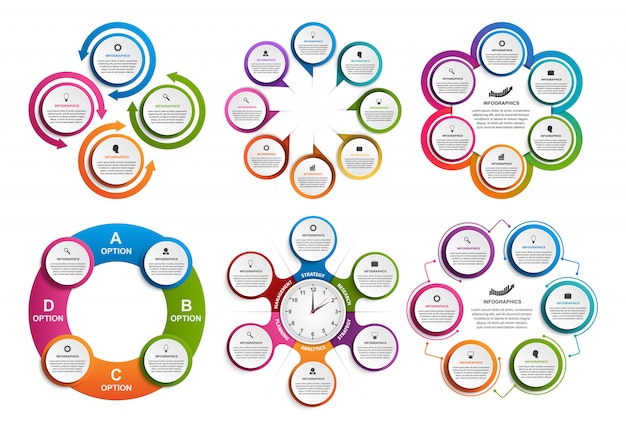 Sammlung infografiken für business-präsentationen.