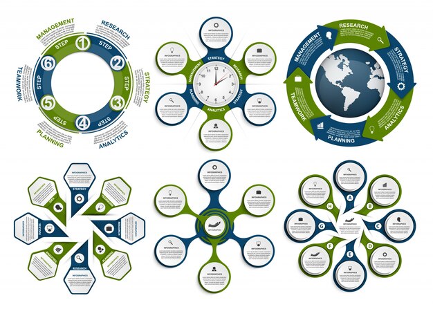 Vektor sammlung infografiken