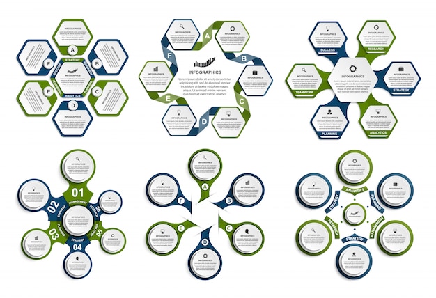 Vektor sammlung infografiken