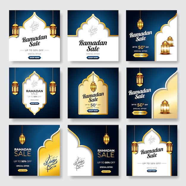 Sammlung ramadan verkaufsbanner