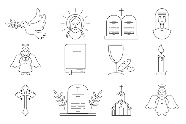 Sammlung religiöser christlicher Ikonen