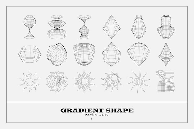 Sammlung von abstrakten geometrischen symbolen