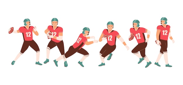 Sammlung von American Football-Spielern