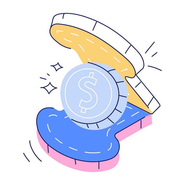 Sammlung von Doodle-Symbolen für Finanzanlagen