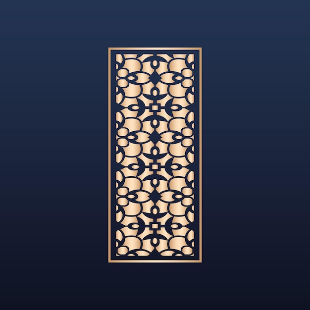 Sammlung von einladungen mit laserschnitt - sammlung goldener islamischer ornamentmuster cnc-dateien dxf