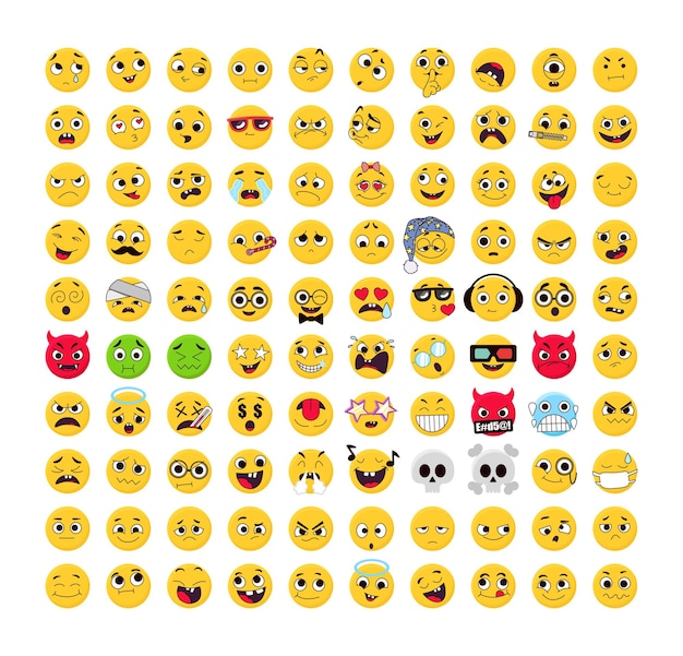 Vektor sammlung von emoticons