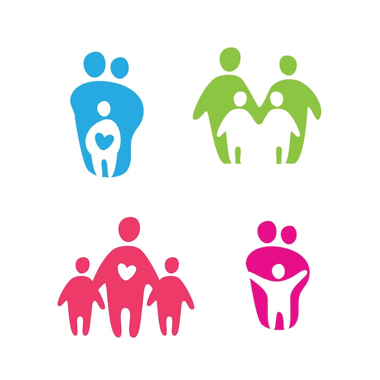 Vektor sammlung von family-logo-vorlagen