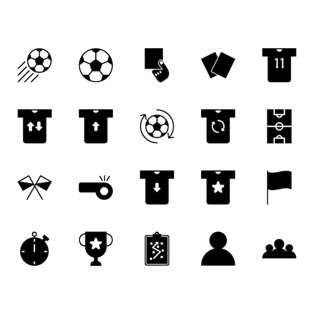 Sammlung von Fußball-Icons