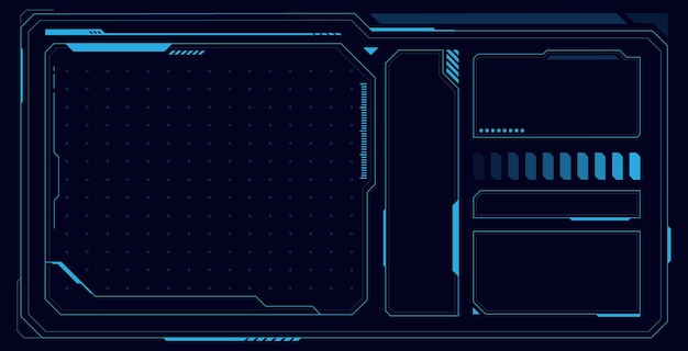 Sammlung von futuristischem hud-lichtrahmen-hud-hintergrund