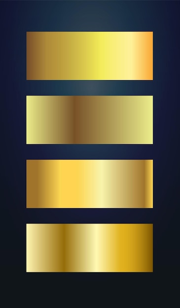 Sammlung von goldenen Gradienten-Palette-Hintergrund