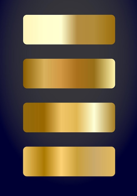 Sammlung von goldenen Gradienten-Palette-Hintergrund