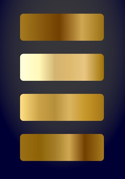 Sammlung von goldenen Gradienten-Palette-Hintergrund