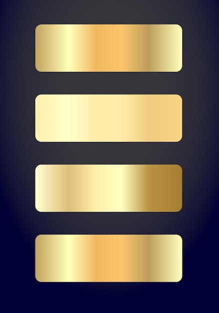 Vektor sammlung von goldenen gradienten-palette-hintergrund