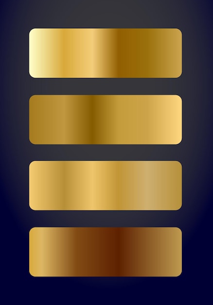 Sammlung von goldenen Gradienten-Palette-Hintergrund