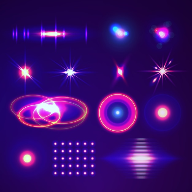 Sammlung von Gradient-Licht-Effekt-Elementen