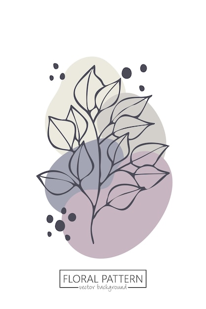 Vektor sammlung von handgezeichneten frühlingsblumen und -pflanzen monochrome vektorillustrationen im skizzenstil