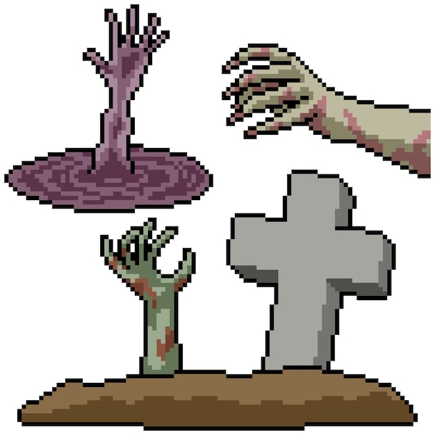 Sammlung von horror-pixel-kunst