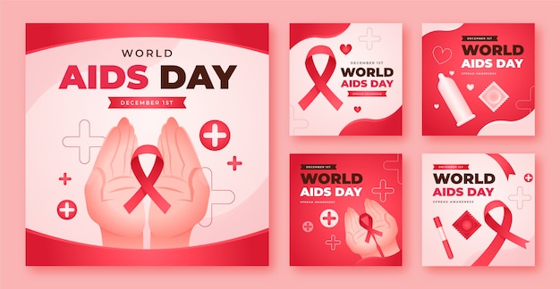 Sammlung von Instagram-Posts zum Gedenken an den Welt-Aids-Tag