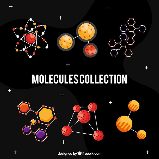 Sammlung von molekülen und strukturen