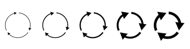 Sammlung von recycle-symbolen satz von recycle-vektor-ikonen vektor-illustration