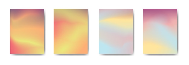 Vektor sammlung von schönen bunten abstrakten gradientenhintergründen für poster-flyer-banner-vorlagen
