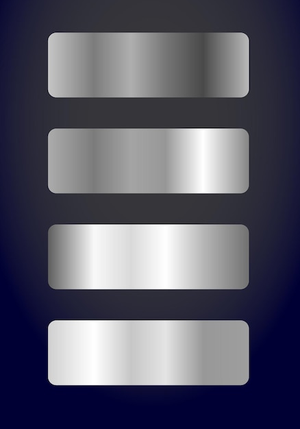 Vektor sammlung von silbergradientenpalette-hintergrund